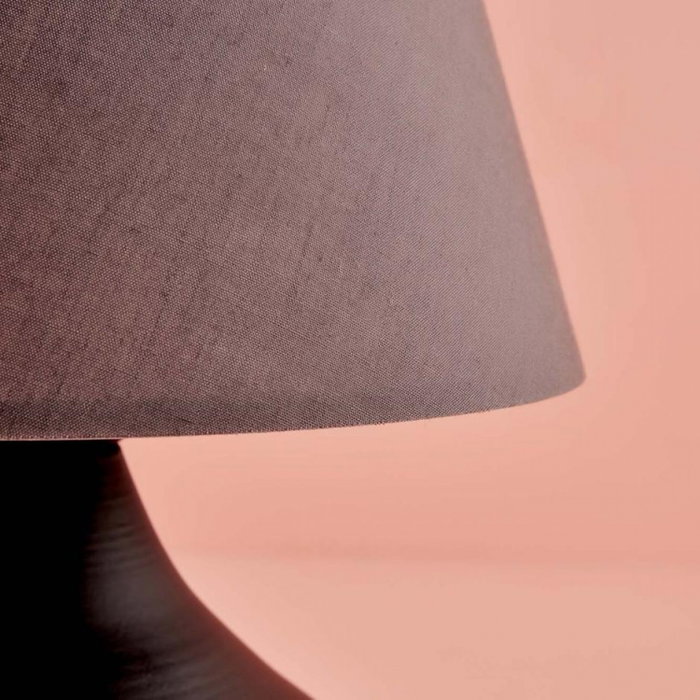Opviq Lámpara de Mesa AYD-3434 Gris y Negro